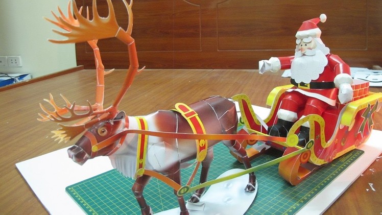 Making santa claus 3D model (reindeer – sled – santa claus) incredible ideas