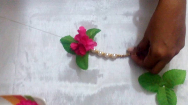 Making Toran with Artificial Flowers & Beads