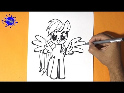 My little pony - Como dibujar a Rainbow Dash - How to draw my little pony
