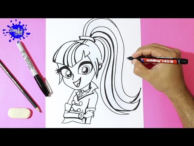 My little pony - Como dibujar Sonata Dusk - How to draw my little pony