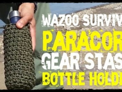 New Paracord Gear Pouch. Bottle Holder by Wazoo Survival
