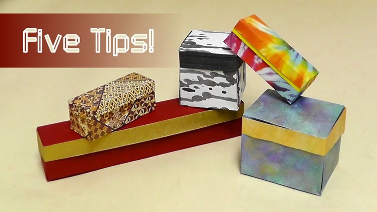 Origami Tips: Make your Box with Lid by Anna Kastlunger extra special