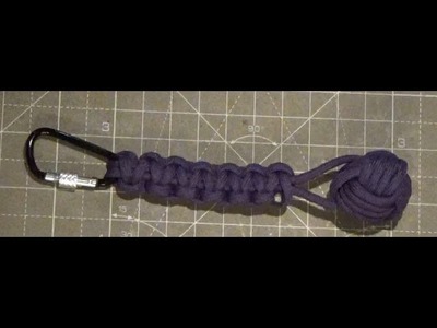 Paracord  monkey fist and solomon bar keyring - with no jig