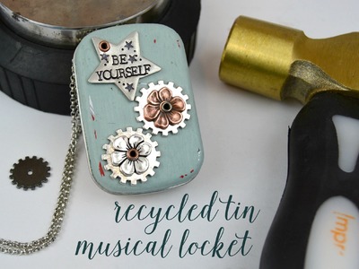 Recycled Tin Music Box Locket Demo