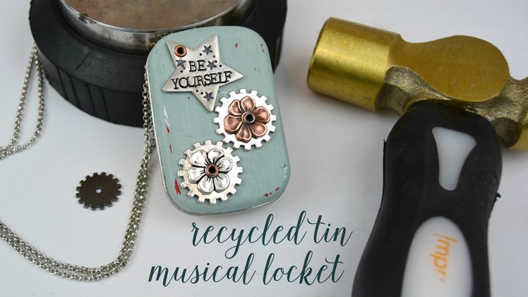 Recycled Tin Music Box Locket Demo