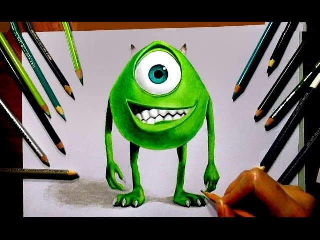 Speed Drawing: Mike Wazowski Monsters, Inc. Movie Character, Jasmina Susak