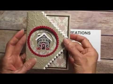 Stampin' Up! Fancy Fold Card with Candy Cane Lane DSP