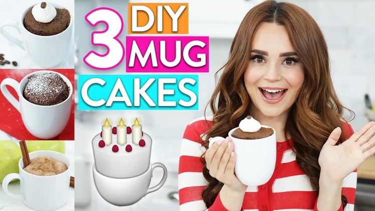 3 EASY DIY MUG CAKES!
