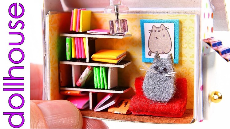 DIY Miniature Dollhouse & Swing & Cat