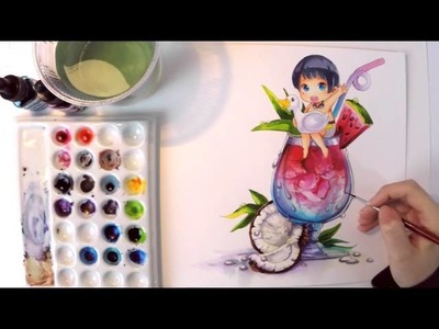 ❤Free Nitori Watercolor Speed-Painting❤