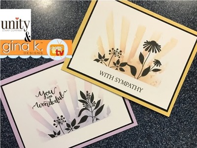 Gina K  Designs & Unity Stamp Co- Hello Lovely Stenciled Card Project