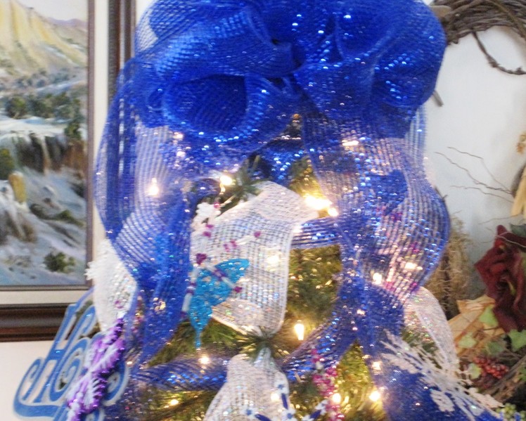 How to decorate your Christmas Tree with Mesh Ribbon ~ Featuring Miriam Joy