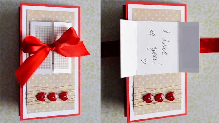 How to Make - Greeting Card Surprise Valentine's Day - Step by Step DIY | Kartka Walentynki