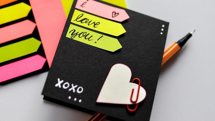 How to Make - Memo Note Valentine's Day Card - Step by Step DIY | Kartka Walentynki