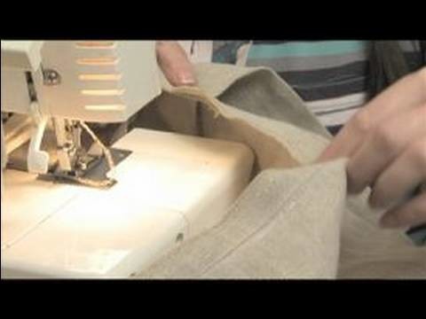 How to Sew a Messenger Bag : Serging A Lip When Sewing A Messenger Bag