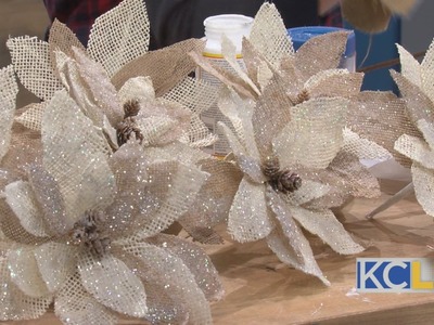 KCL - Holiday Decor: Burlap Poinsettias