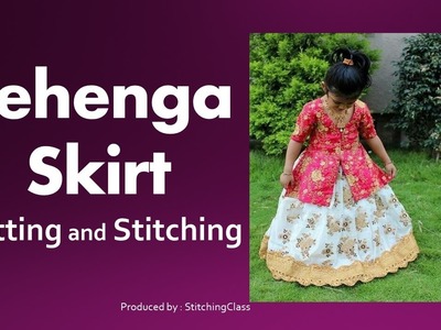 Lehenga Skirt Cutting and Stitching