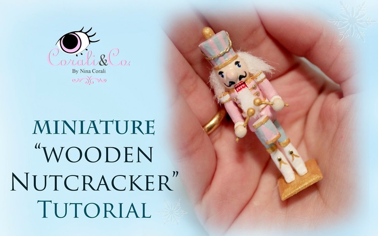 Miniature Christmas Wooden Nutcracker Tutorial - Cascanueces de Madera (Subtitulado en Español)