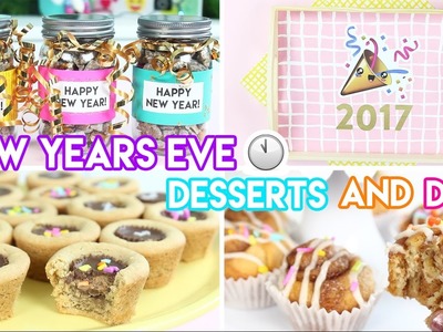 New Year's Eve Desserts and DIYs - Mini Cinnamon Buns, Cookies, Puppy Chow, and More!