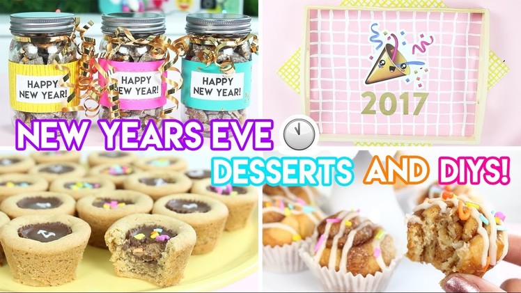 New Year's Eve Desserts and DIYs - Mini Cinnamon Buns, Cookies, Puppy Chow, and More!