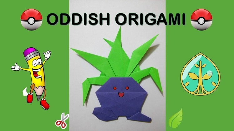 ODDISH POKEMON GO origami facil de hacer how to make orgami easy
