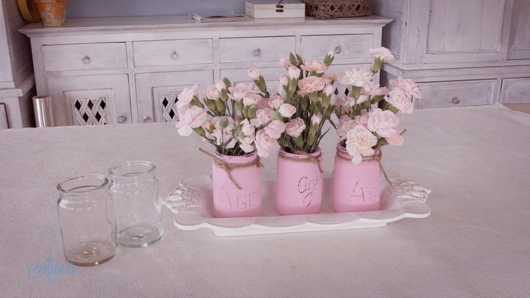 Pink Spray Carnation and Recycled Jars Floristry Tutorial