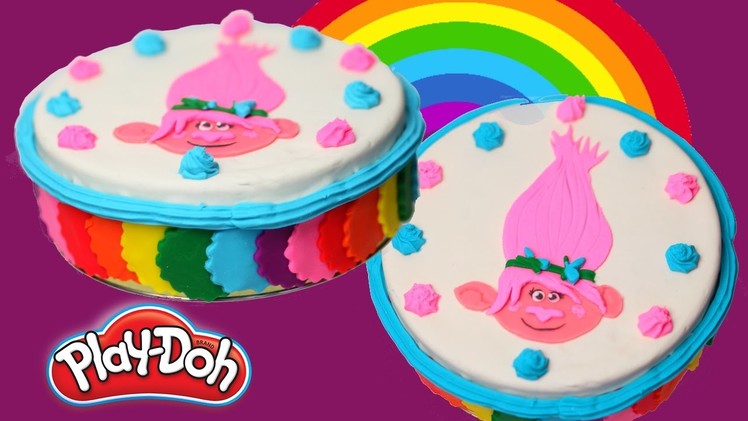 Play Doh Cake - How To Make Play Doh Rainbow Cake - Play Doh Trolls Poppy Cake