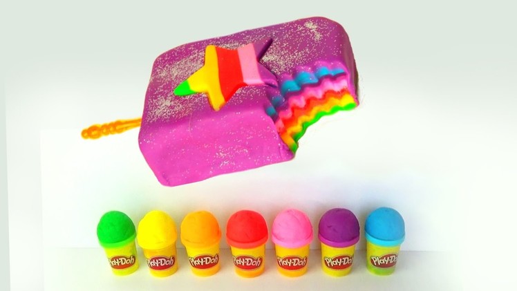Play Doh Rainbow Popsicle - How To Make Playdough Popsicles Rainbow Color