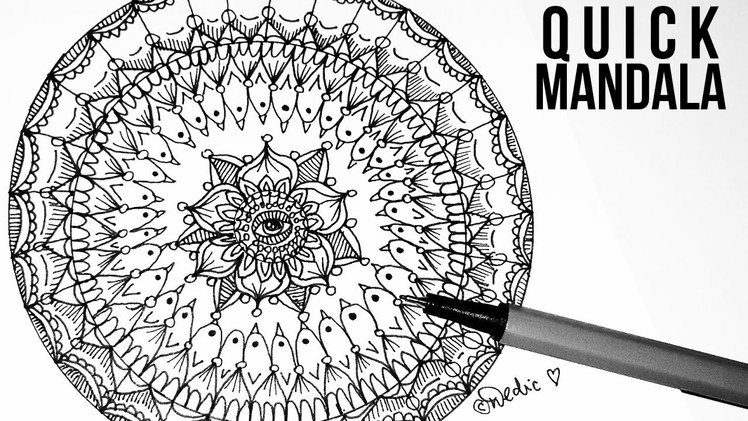 Quick Mandala | Doodle Art, Doodling, Zetangle, Art Therapy, Tutorial
