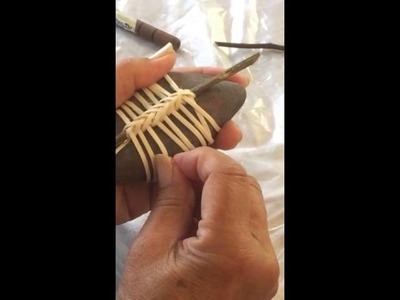 Rock.stick wrapping and braiding with cane 3