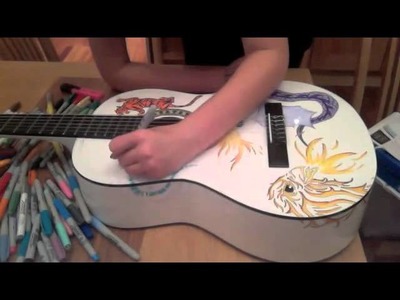 Sharpie-ing Guy's Guitar (Time lapse)