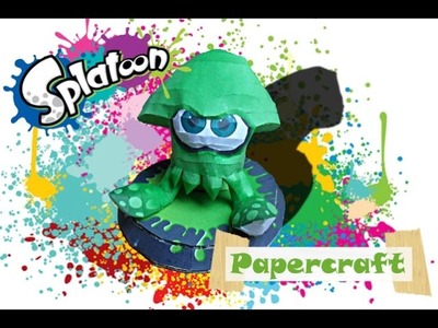 Splatoon Papercraft: Green Squid!