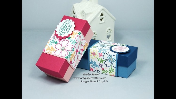 Stampin' Up! Business Card Gift Box with very pretty Belly Band using Love and Affection