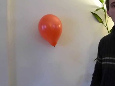 Sticking a balloon to the wall