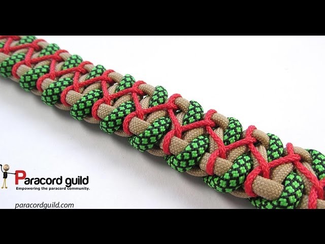 Stitched caged solomon paracord bracelet