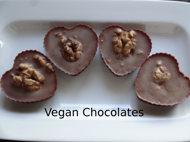 Vegan Chocolates No Dairy Coconut and Walnuts Heart Shape