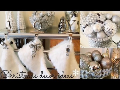 3 Christmas Decorating Ideas (pink, silver & gold)