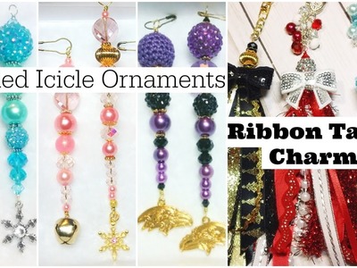 Beaded Icicle Ornaments & Ribbon Tassel Charms!