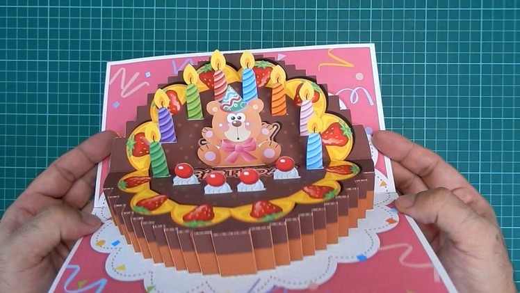Birthday Cake Pop-Up Card 3 Original Designs