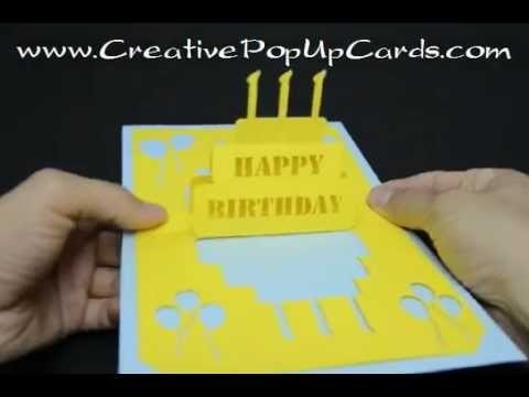 Birthday pop up card: Simple Cake