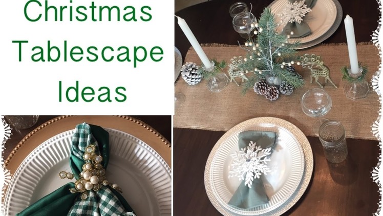 Christmas table scape Ideas