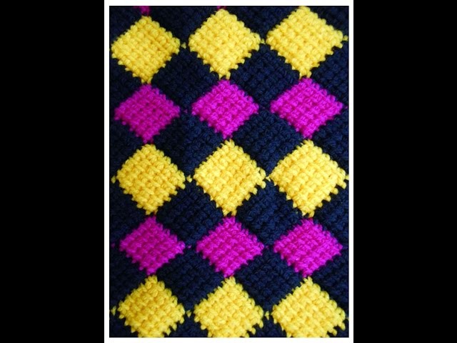 Crochet Entrelac Stitch Blanket
