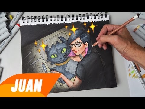 Dibujando a Diana Diaz "Manga Style" | Youtube Art Collaboration |
