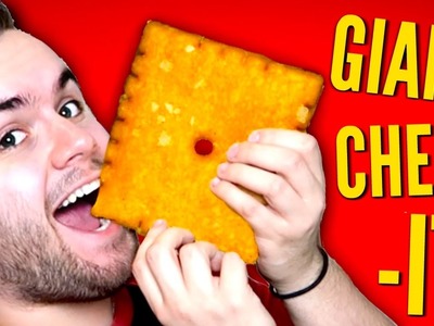 DIY GIANT CHEEZ-IT | How To Make BIGGEST Cheese It Crackers EVER!