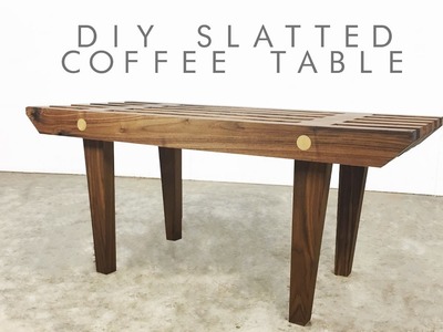 DIY Mid-Century Modern Slatted Coffee Table | Modern Builds | EP. 50
