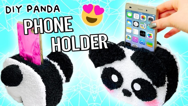DIY Plushy Panda Phone Charger.Holder! CUTE & KAWAII! EASY-NO SEW