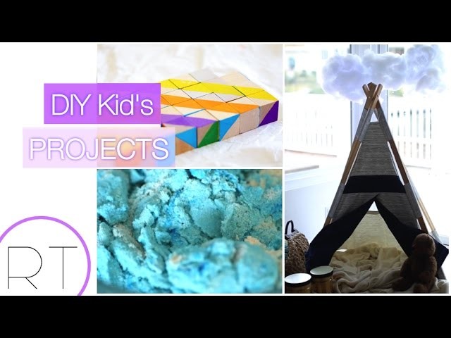 Easy Kids DIY's (Kinetic Sand, Shape Blocks, Storm Clouds)