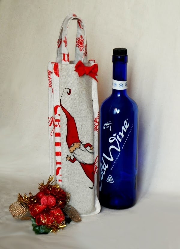 Easy Tutorial portabottiglie natalizio - DIY Christmas wine bottle cover