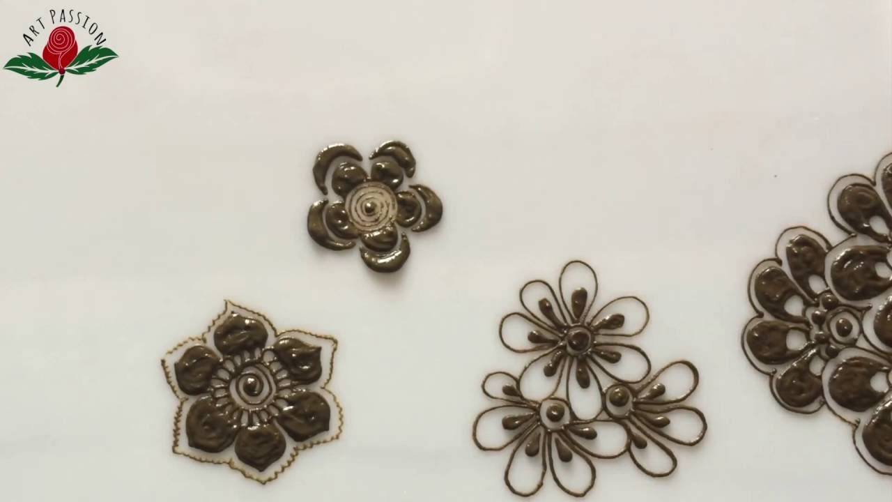 Embellishment 15 : learn various types of flower used in cluster and all types of mehendi design