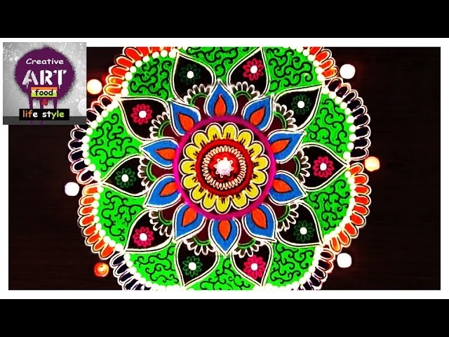 Floral rangoli | Art with Creativity